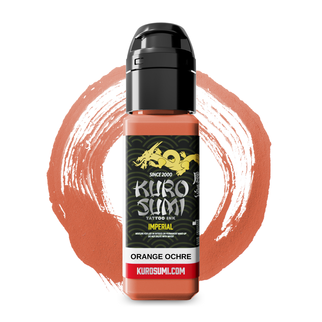 Kuro Sumi Imperial Tattoo Ink - Orange Ochre 22ml