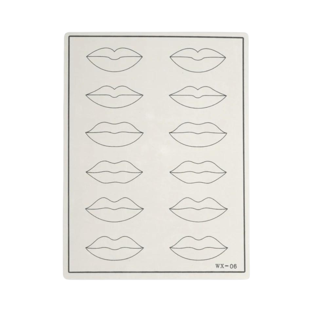 Lips design matte synthetic PMU tattoo practice skin
