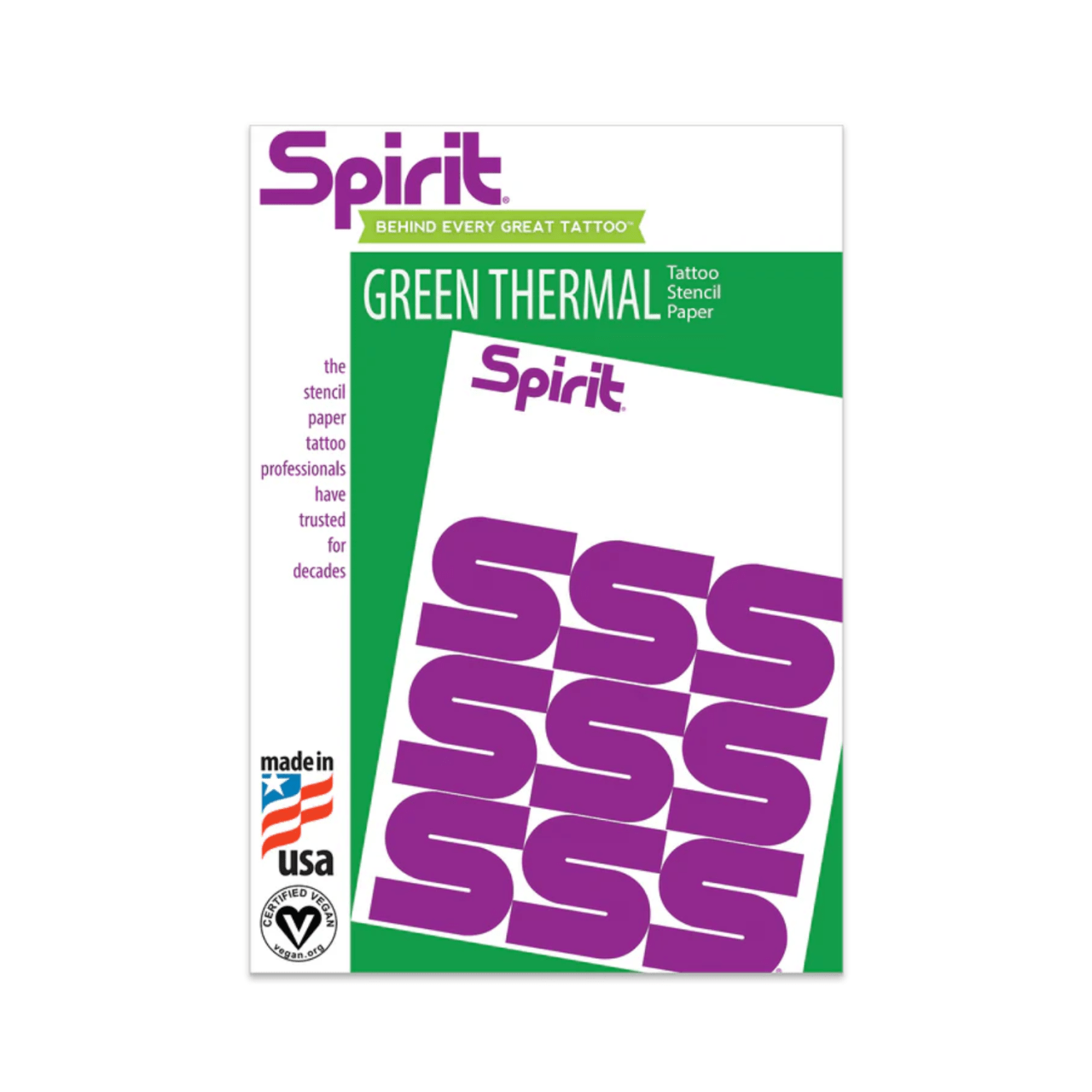 Spirit - Green Thermal Tattoo Stencil Paper