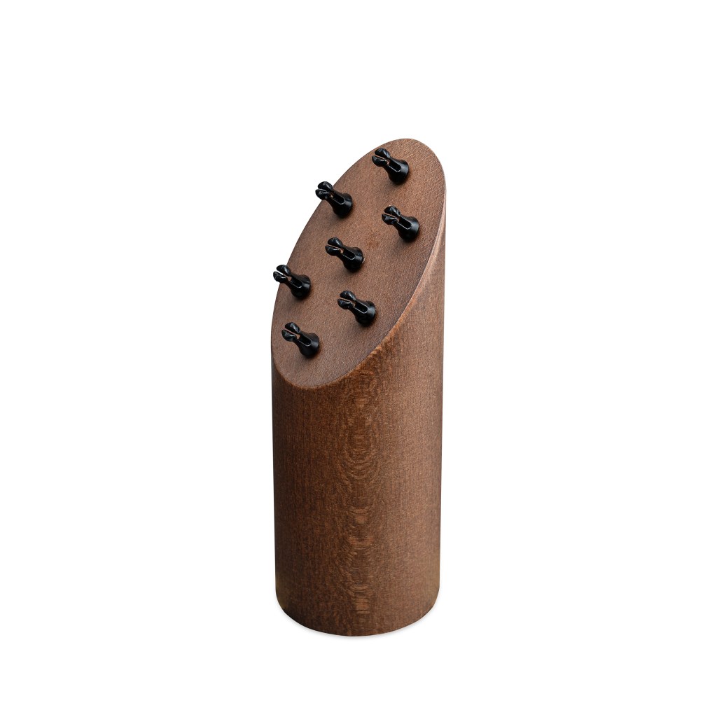 Beech Wood Cylinder Display With Clips
