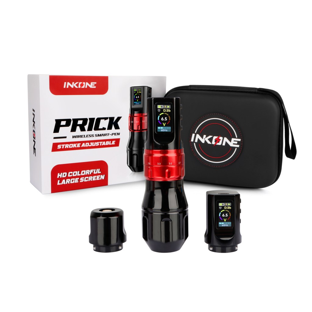 INKONE Prick Wireless Tattoo Machine Set – Adjustable Stroke