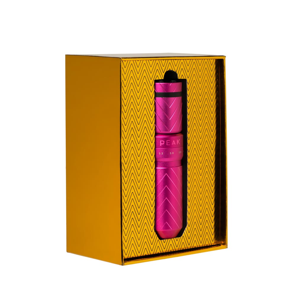 Peak Solice Pro PINK Wireless Tattoo Machine with Adjustable Stroke and Extra Battery