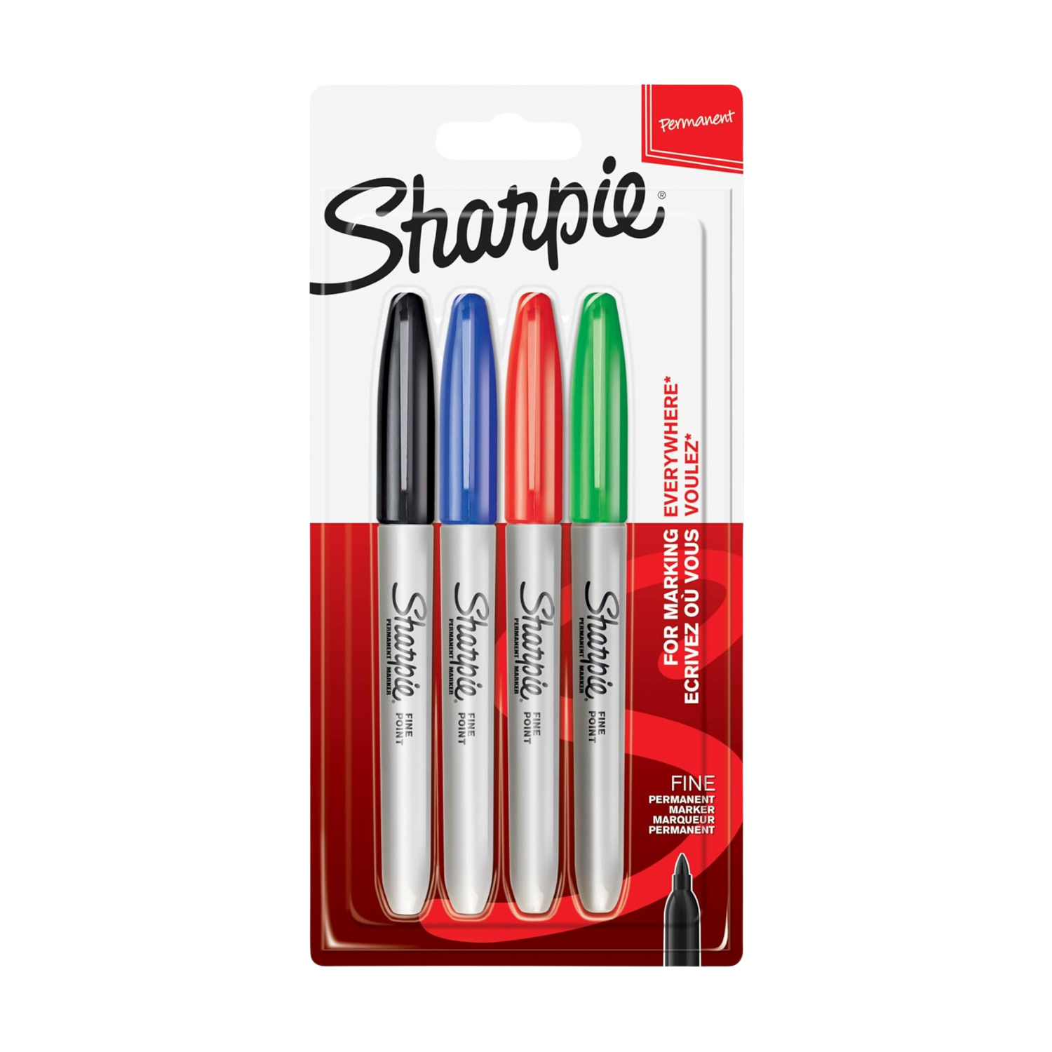Sharpie Marker Fine Point (Pack of 4)