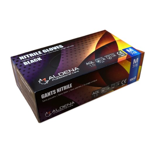 ALDENA NITRILE GLOVES-BLACK