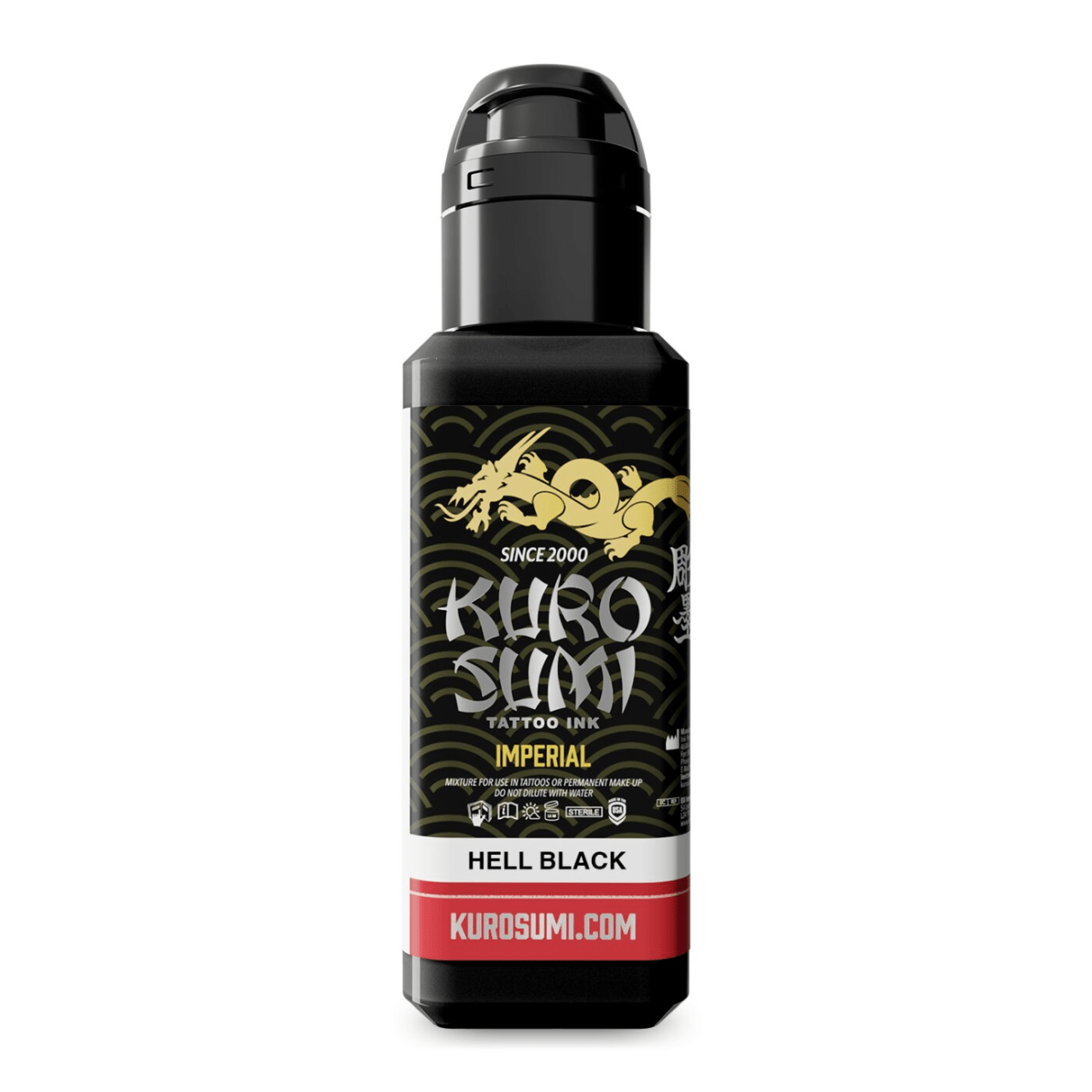 Kuro Sumi Imperial Tattoo Ink - Zhang Po Hell Black Greywash 44 ml