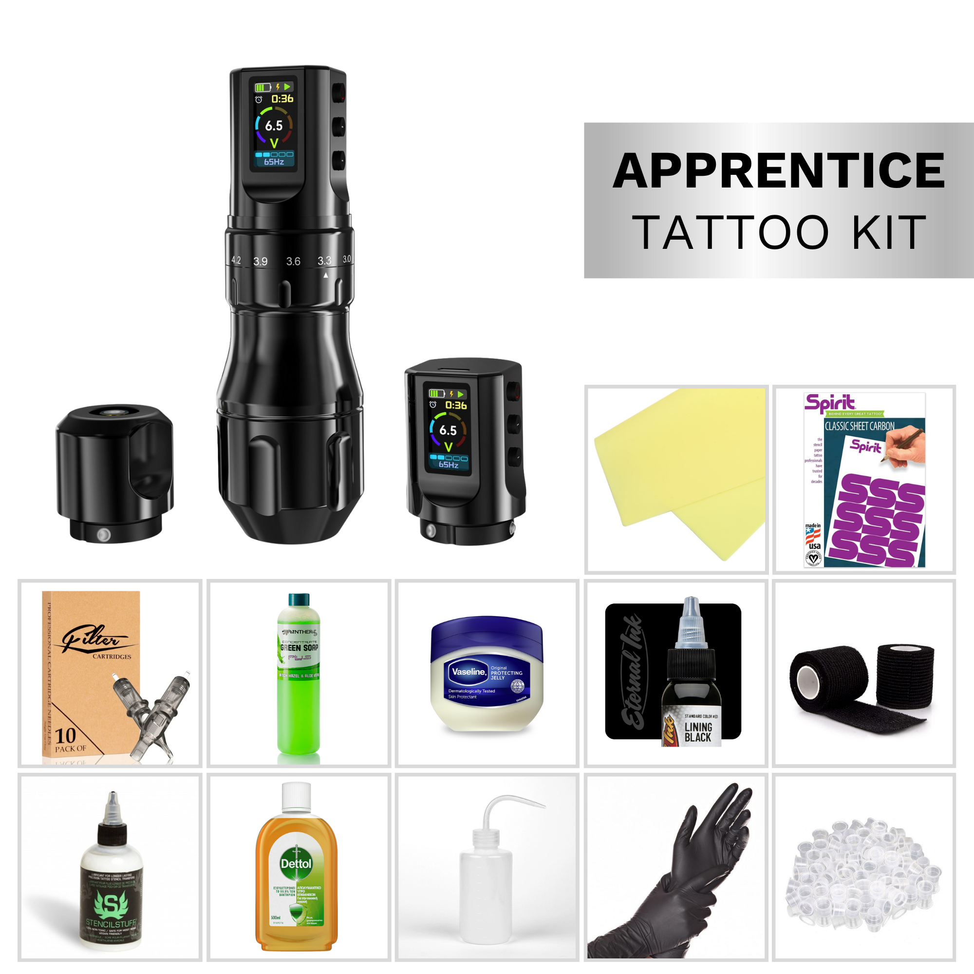 Apprentice Tattoo Kit - Inkone PRICK Wireless Machine