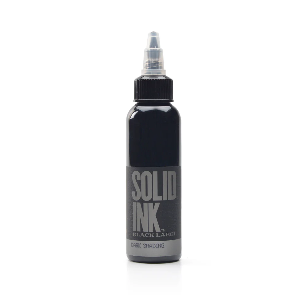 30ml bottle of Solid Ink Black Label Greywash - Dark Shading Ink