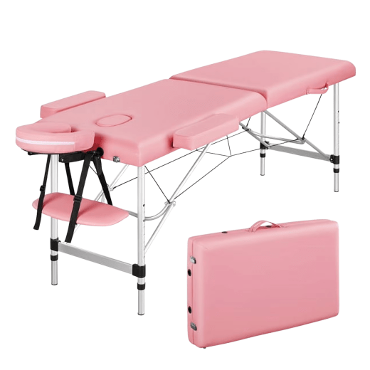 Folding Tattoo Client Bed - Pink