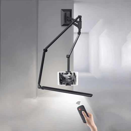 Wall Mounted LED Light & iPad Holder