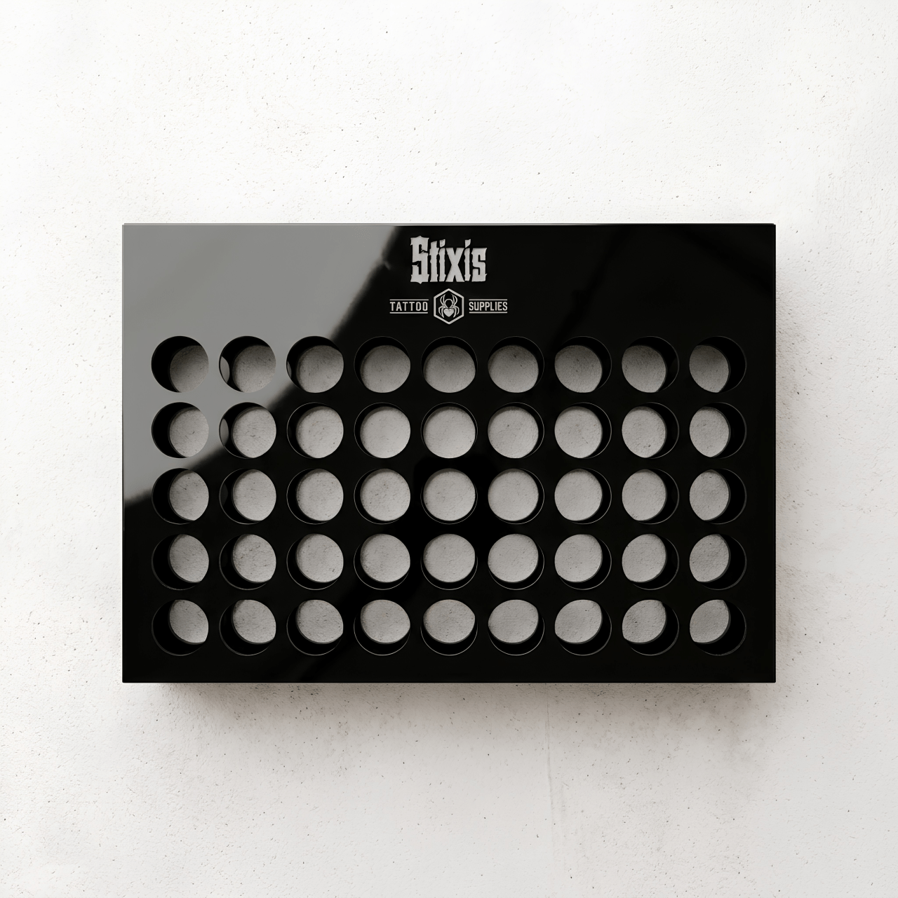 Custom Plexiglass Tattoo Ink Rack – 45 Bottles