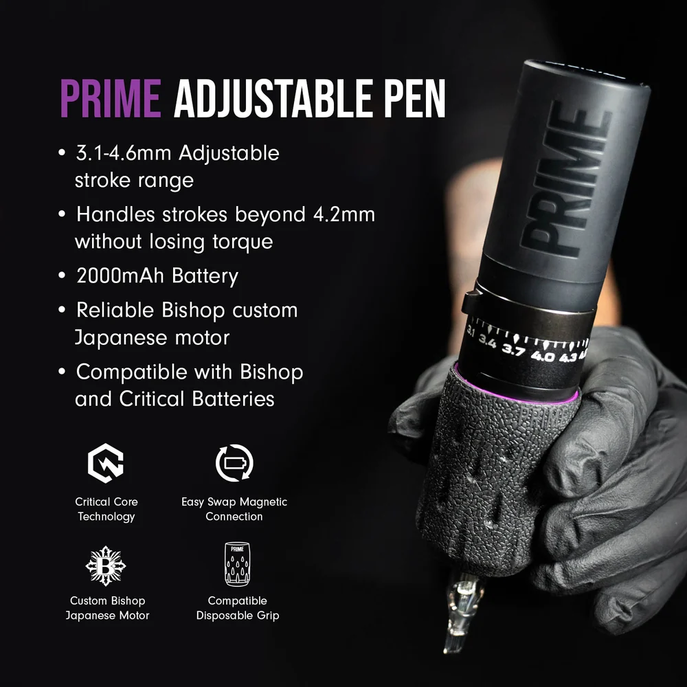 PRIME Adjustable Tattoo Pen Full Set - Image 3